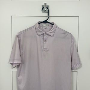 Pink and white checkered peter Millar golf polo